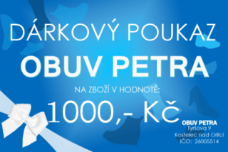 DÁRKOVÝ POUKAZ v hodnotě 1000 Kč modrý
